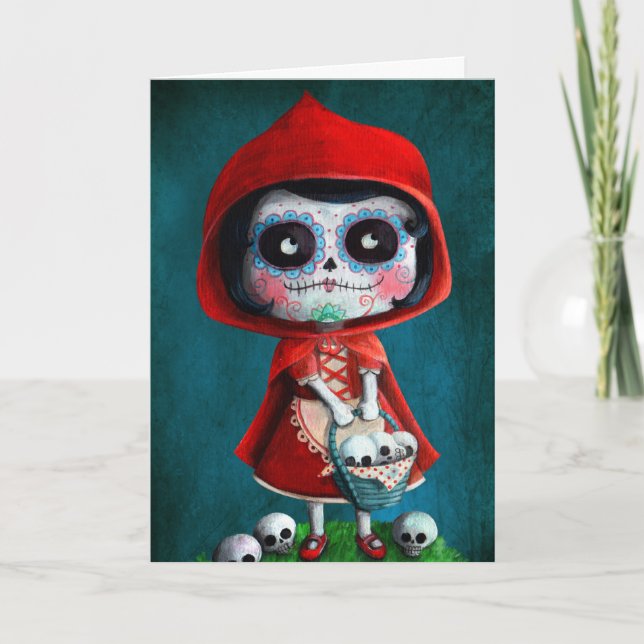 Carte Capuchon de rouge de Dia de los Muertos Little (Devant)
