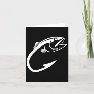 Carte Capuchon de thon minimaliste pêcheur homme pêcheur