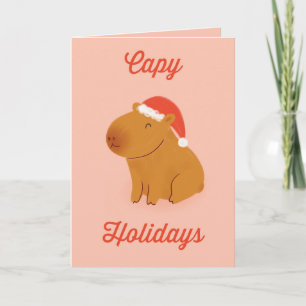 Carte Capy Holidays Capybara Christmas Card