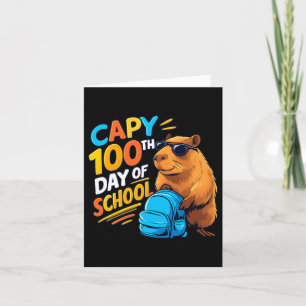 Carte Capybara 100e jour d'école