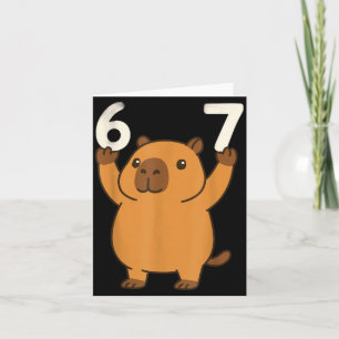 Carte Capybara 67 Mème Six Sept Drôle