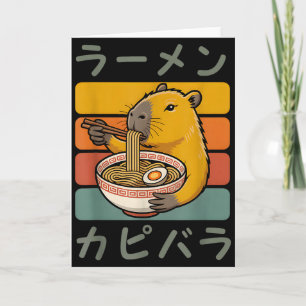 Carte Capybara Anime Graphique Ramen Kawaii Japonais Vin
