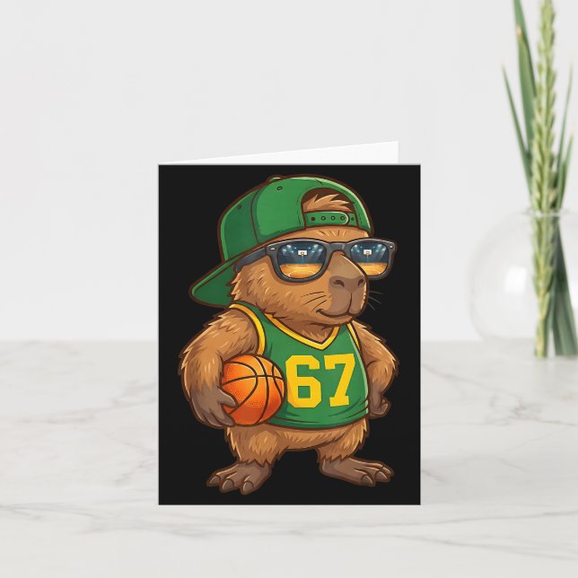 Carte Capybara Basketball 67 Gen Alpha Slang Srts Men Bo (Devant)