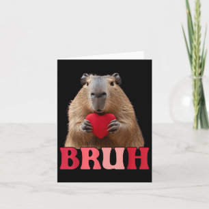 Carte Capybara Bruh Mème Drôle Dire Ados Garçons Valenti