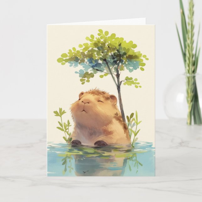 Carte Capybara Chill Dip (Devant)