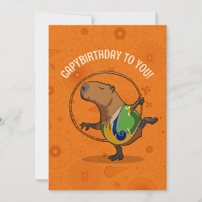 Carte Capybara drôle Joyeux Capyanniversaire à toi ! Dan (Devant)