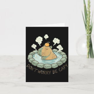 Carte Capybara drôle ne vous inquiétez pas soyez capy mi
