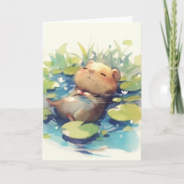 Carte Capybara Eaux Calmes (Devant)