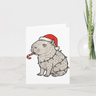 Carte Capybara fumant un affreux cigare de Noël Générati