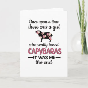 Carte Capybara Girl Rodent Carpincho Capybara Lover