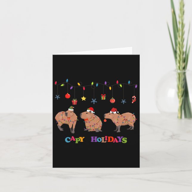 Carte Capybara Joyeux Noël (Devant)