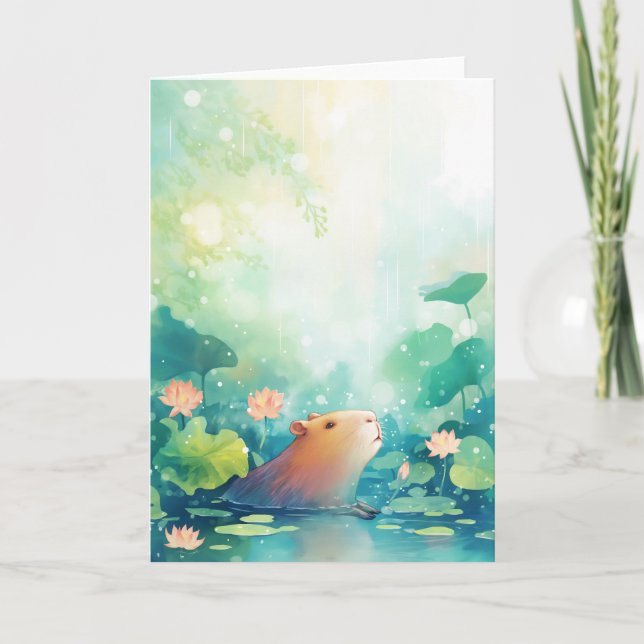 Carte Capybara Pondside Paradise (Devant)