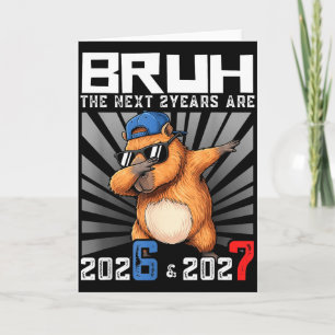 Carte Capybara qui fait dabbing 67 Nouvel An 2026 Garçon