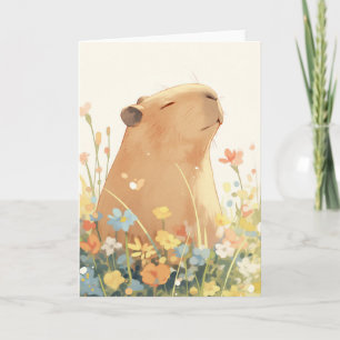 Carte Capybara rêvassant