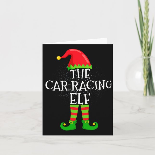 Carte Car Racing Elf Family Matching Christmas Group  (Devant)