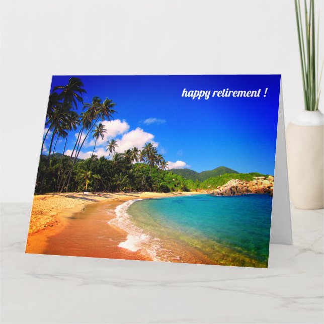 Carte caraïbes à la retraite brillant grand (Devant)