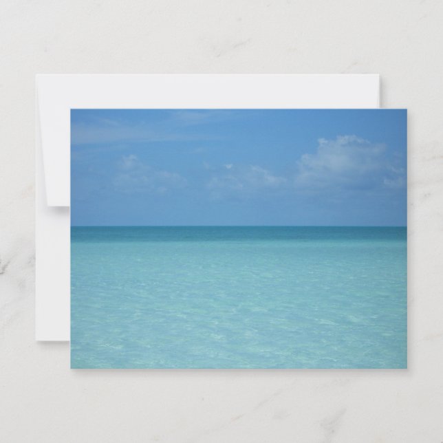 Carte Caraïbes Horizon Tropical Turquoise Bleu (Devant)