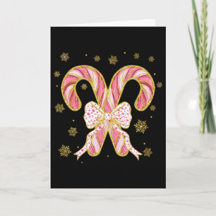 Carte Caramel Canne à sucre Noël Saison Femme Rétro Coqu