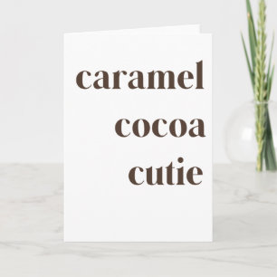 Carte Caramel Cocoa Cutie Melanin Queen Afro Girl