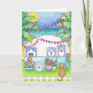 Carte Caravan Art Grey Card