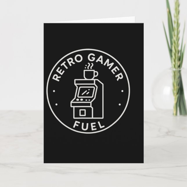 Carte Carburant de jeu rétro arcade café pour les papas  (Devant)