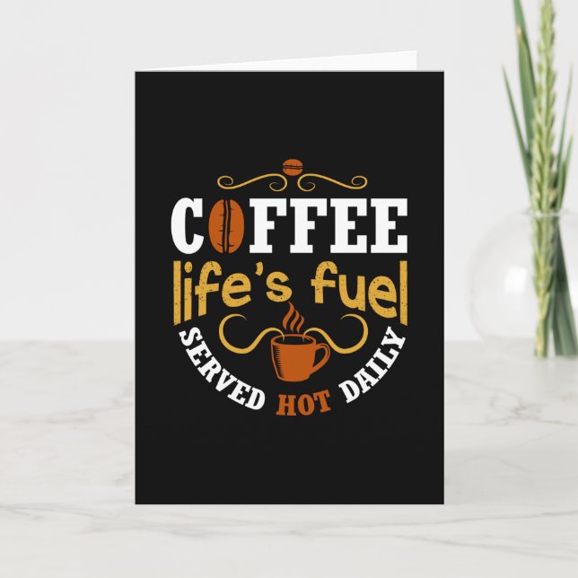 Carte Carburant de la vie de café (Devant)