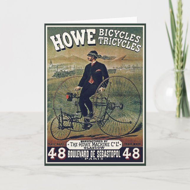 Carte Card:  Howe Bicycles Tricycles (Devant)