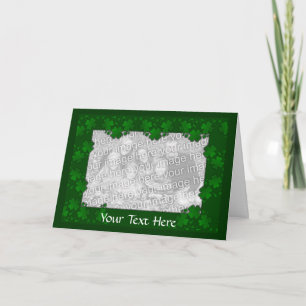 Carte Card Template - Saint-Patrick Day Four Leaf Clover