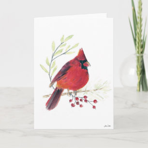 Carte Cardinal Berries Card