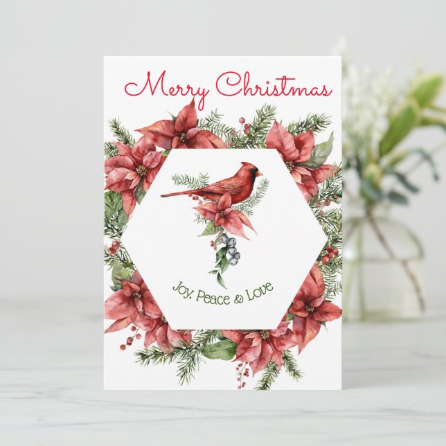 Carte Cardinal Christmas Grey Card (Debout devant)