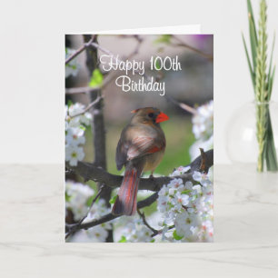 Carte Cardinal féminin 100e anniversaire