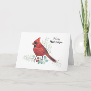 Carte Cardinal Happy Holidays Card