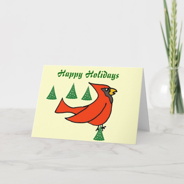 Carte Cardinal Joyeuses Vacances (Devant)