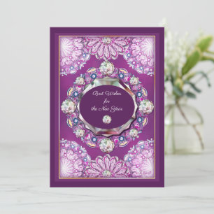 Carte Cardinal rouge Rosace