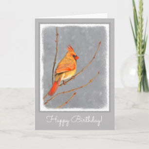 Carte Cardinal sur la peinture de branche - Art original