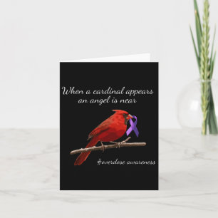 Carte Cardinal Violet Ribbon Overdose Angel de sensibili