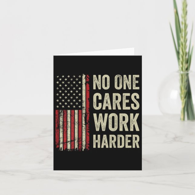 Carte Cares Work Harder - Motivational Workgym (retour (Devant)