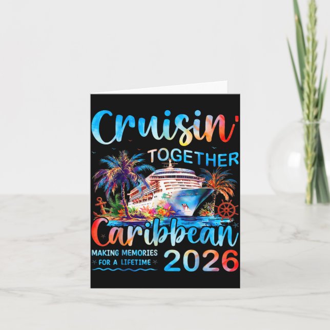 Carte Caribbean Cruise 2026 Family Vacation Cruisin’ Tog (Devant)