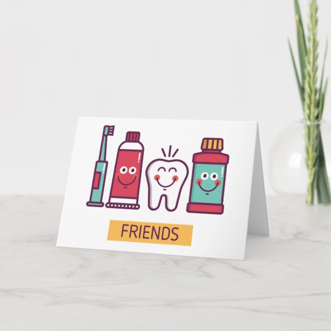 Carte Caricature Amis de soins oraux (Devant)