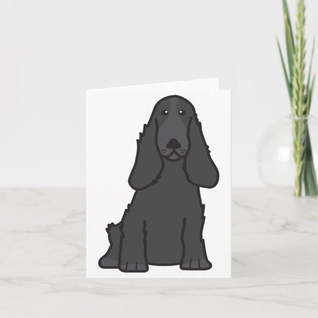 Carte Caricature anglaise Cocker Spaniel Chien (Devant)