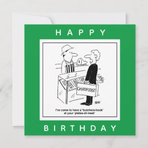 Carte Caricature Boucher & Chiropodiste Cockney Slang