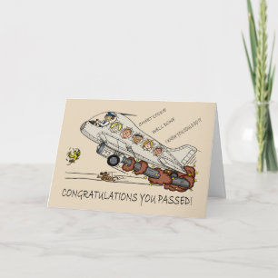 Carte Caricature de bande dessinée de félicitations de