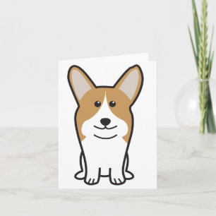 Carte Caricature de chien de corgi gallois Pembroke