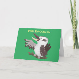 Carte Caricature de kookaburra drôle et drôle