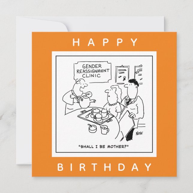 Carte Caricature de la clinique de réaffectation des sex