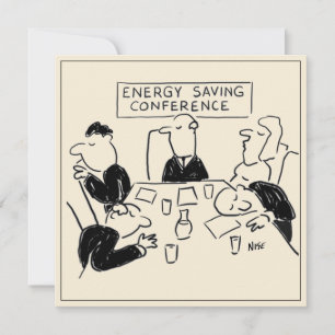 Carte Caricature de la conférence sur l'économie d'énerg