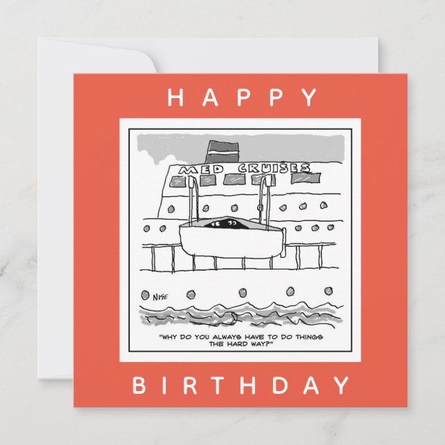 Carte Caricature de navires de croisière (Devant)