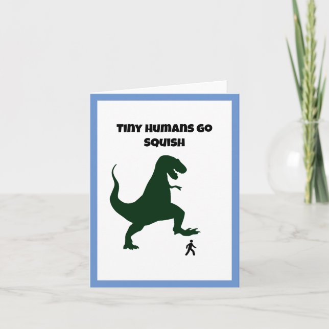 Carte Caricature Dinosaure Dinosaure pour les minuscules (Devant)