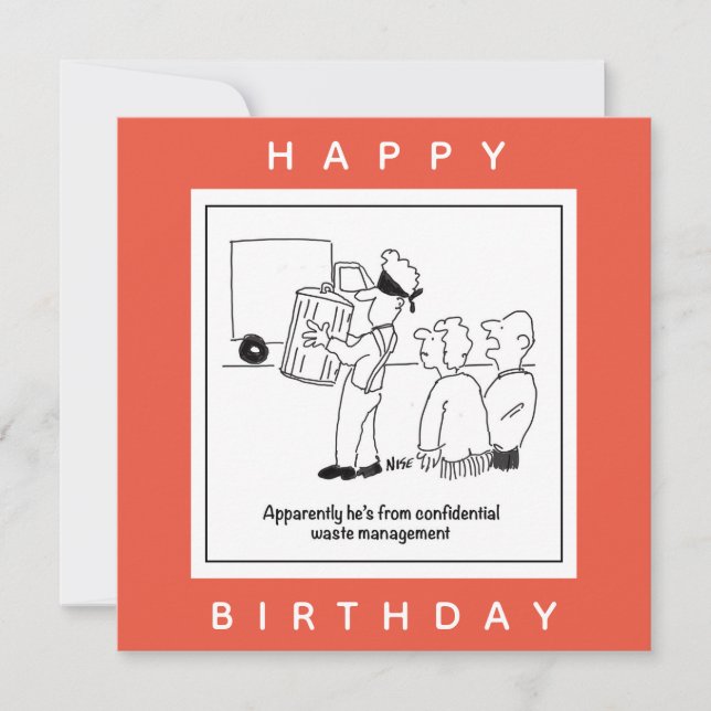 Carte Caricature sur la gestion confidentielle des déche (Devant)