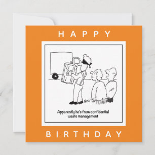 Carte Caricature sur la gestion confidentielle des déche